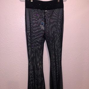 Rainbow Star Mesh Bell Bottoms